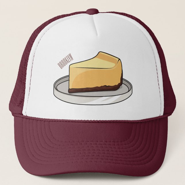Casquette Illustration du dessin animé Cheesecake (Devant)