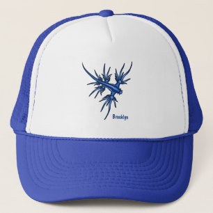 Casquette Illustration du dragon bleu des limaces de mer
