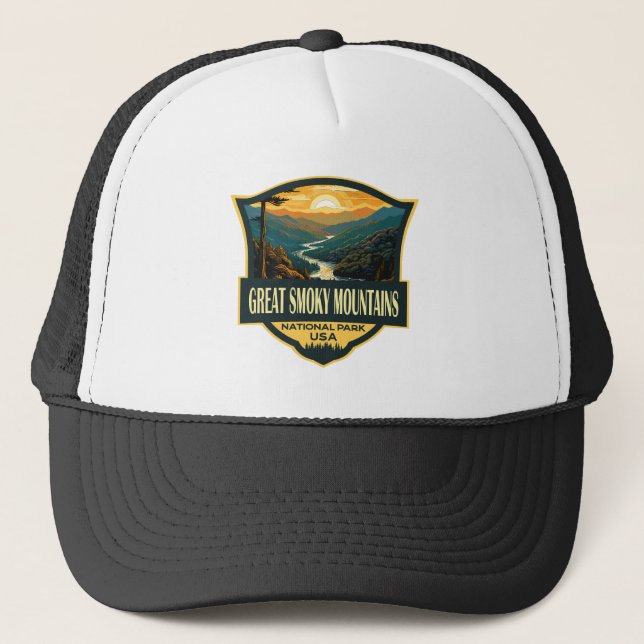 Casquette Illustration du parc national des Great Smoky Moun (Devant)