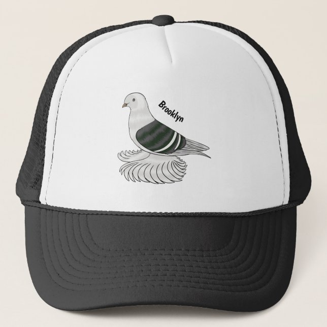 Casquette Illustration du pigeon pigeon du Bouclier de Saxon (Devant)