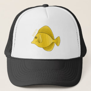 Casquette Illustration du poisson-tang jaune