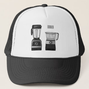 Casquette Illustration du processeur et du mixeur alimentair