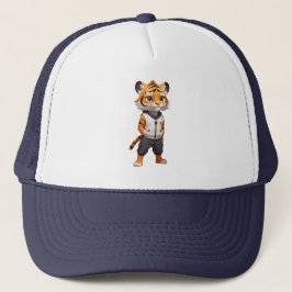 Casquette Illustration du tigre cool et adorable