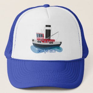 Casquette Illustration d'un bateau à chalutier mignon
