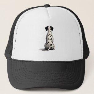 Casquette Illustration d'un chien dalmatien vintage vu de do