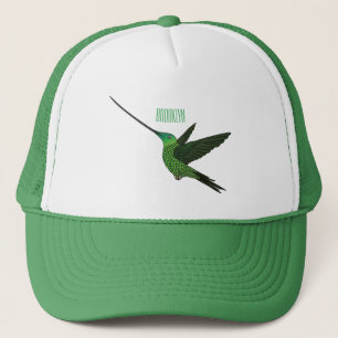 Casquette Illustration d'un colibri à bec épée