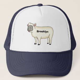 Casquette Illustration d'un mouton joyeux
