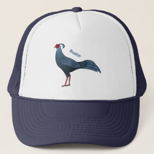 Casquette Illustration d'un oiseau siamois victime d'un tir 