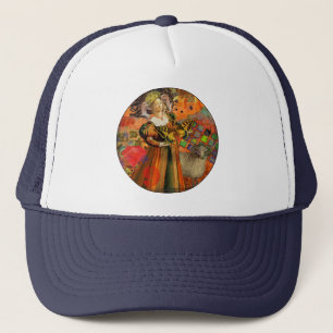 Casquette Illustration gothique de la femme Aries Orange