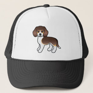 Casquette Illustration Mignonne de Chien Beagle Tricolore au