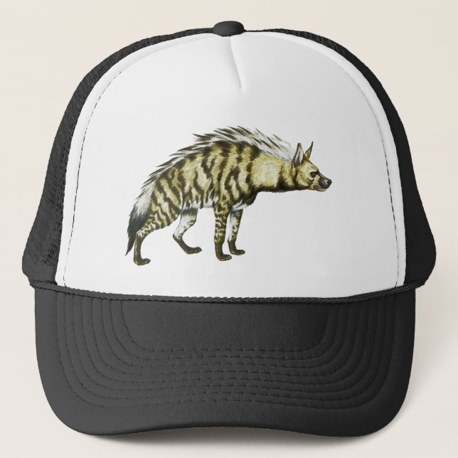 Casquette Illustration sauvage d'animal d'hyène (Devant)