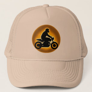 Casquette Illustration vibrante d'un motocycliste en mouveme