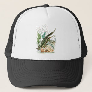 Casquette Illustration vintage de crocodile d'alligator de