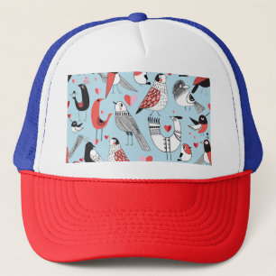 Casquette Illustrations amusantes d'oiseaux, graphisme sans