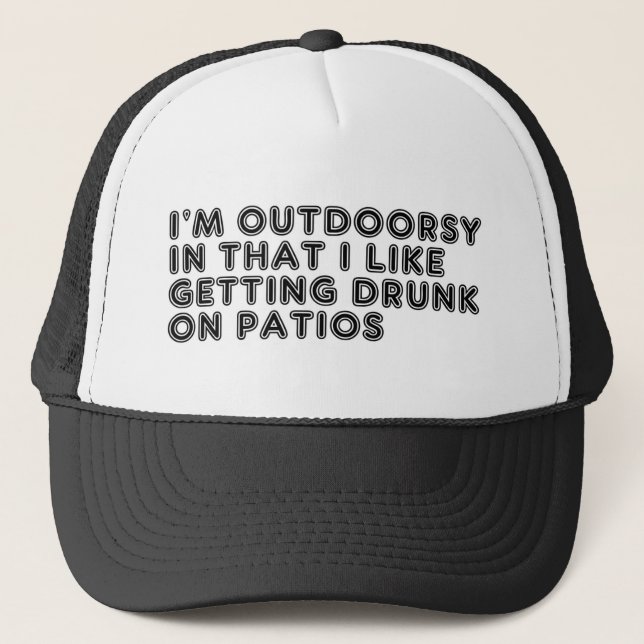 Casquette Im Outdoorsy c'est-à-dire que j'aime obtenir bu (Devant)