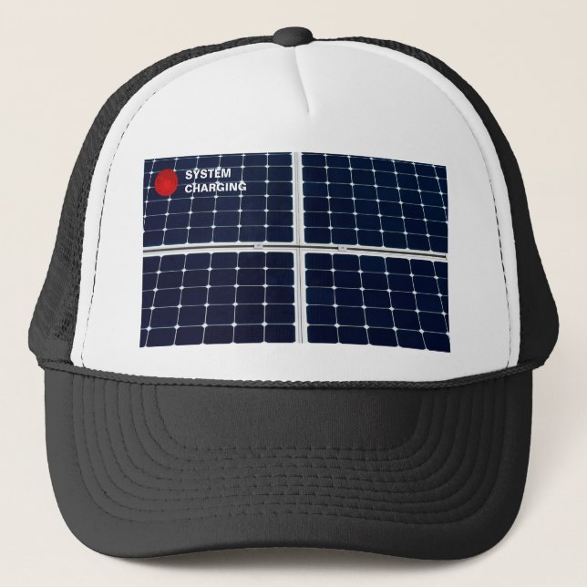 Casquette Image amusante d'un panneau solaire (Devant)