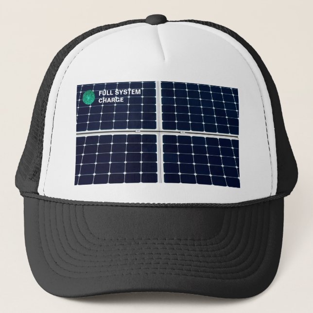 Casquette Image amusante d'un panneau solaire (Devant)