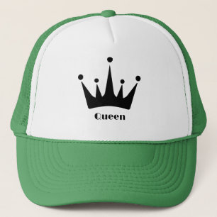 Casquette Image de couronne noire personnalisée Texte de rei