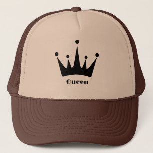 Casquette Image de couronne noire personnalisée Texte de rei