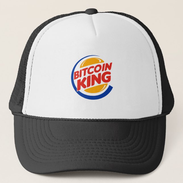 Casquette Image de parodie Bitcoin King - Chapeau de camion (Devant)