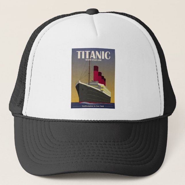 Casquette Impression Art déco Titanic Ocean Liner (Devant)