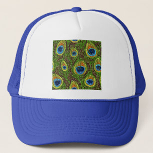 Casquette Impression de plumes de paon colorées RAB Rockabil