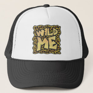 Casquette Imprimé sauvage léopard marron et jaune
