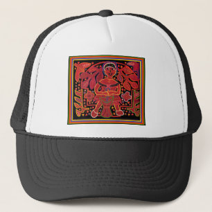 Casquette Indien Kuna dans la hutte de cuisine - Tribal