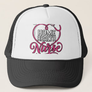 Casquette Infirmière à domicile Stéthoscope Rose Design de C