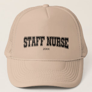 Casquette Infirmière du personnel customisé année noir graph