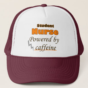 Casquette Infirmière étudiante alimentée par la caféine