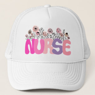Casquette Infirmière florale