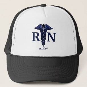 Casquette Infirmière inscrite Caduceus RN Année personnalisa