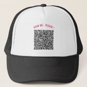 Casquette Info d'analyse de code QR personnalisé Votre chape