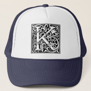 Casquette Initiale médiévale de cru de monogramme de la