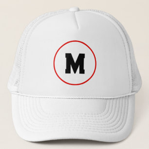 Casquette Initiale personnalisée en anneau rouge