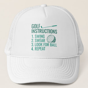 Casquette Instructions de golf