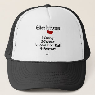 Casquette Instructions Golfers Humour