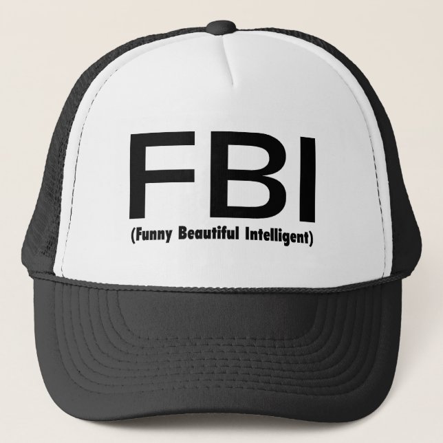 Casquette Intelligent drôle de FBI bel (Devant)