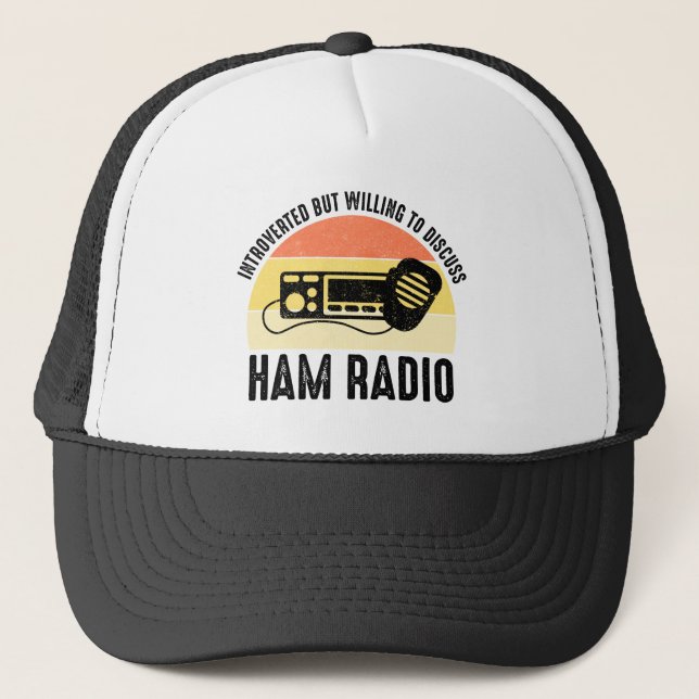 Casquette Introverted Mais Prêt À Discuter De La Radio De Ja (Devant)