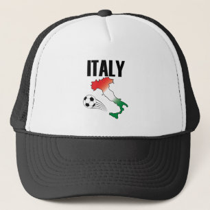 Casquette Italie Football Carte Ventilateur Boot Soccer Ball