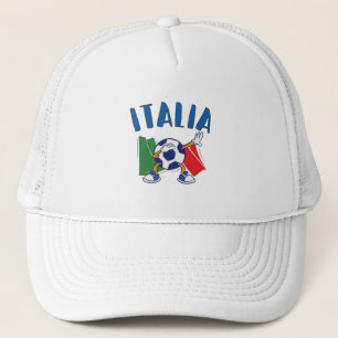 Casquette Italy Dabbing Soccer Ball Flag
