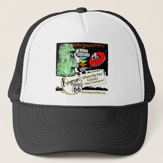 Casquette Itinéraire 66 d'UFO d'alien de style des années (Devant)