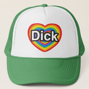 Casquette J'adore Dick. Je t'aime Dick. Cœur