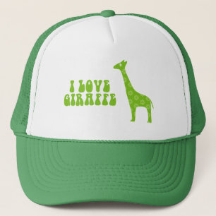 Casquette J'adore la girafe (vert)