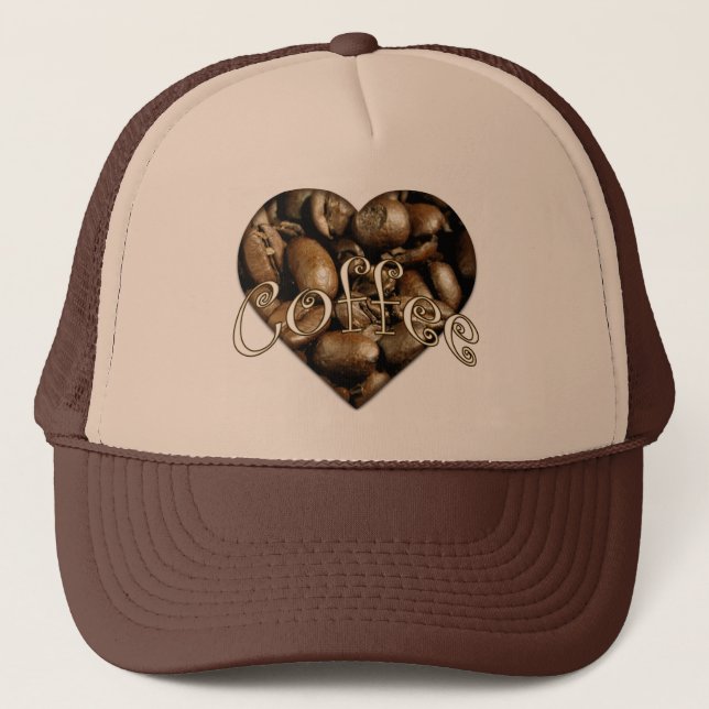 Casquette J'adore le coeur du café (Devant)