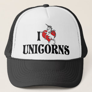 Casquette J'adore les licornes à cœur