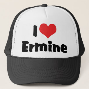 Casquette J'adore l'hermine à cœur