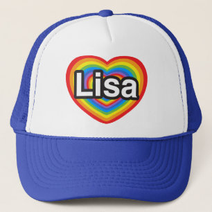 Casquette J'adore Lisa. Je t'aime Lisa. Cœur