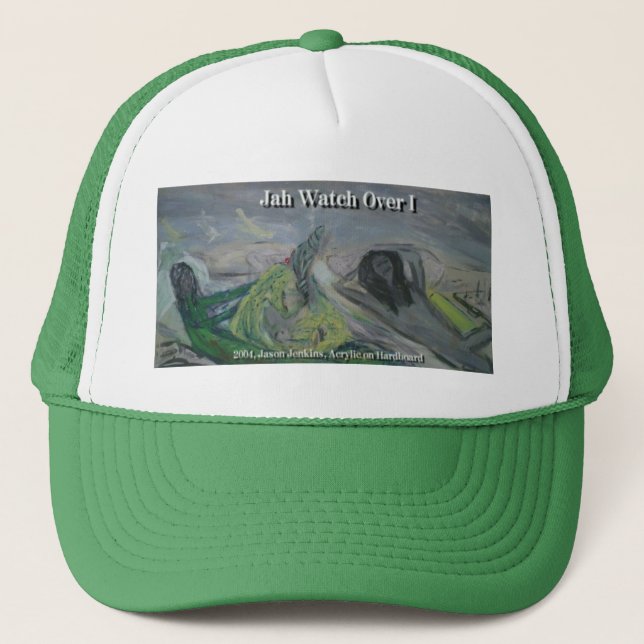 Casquette Jah veille sur moi (Devant)